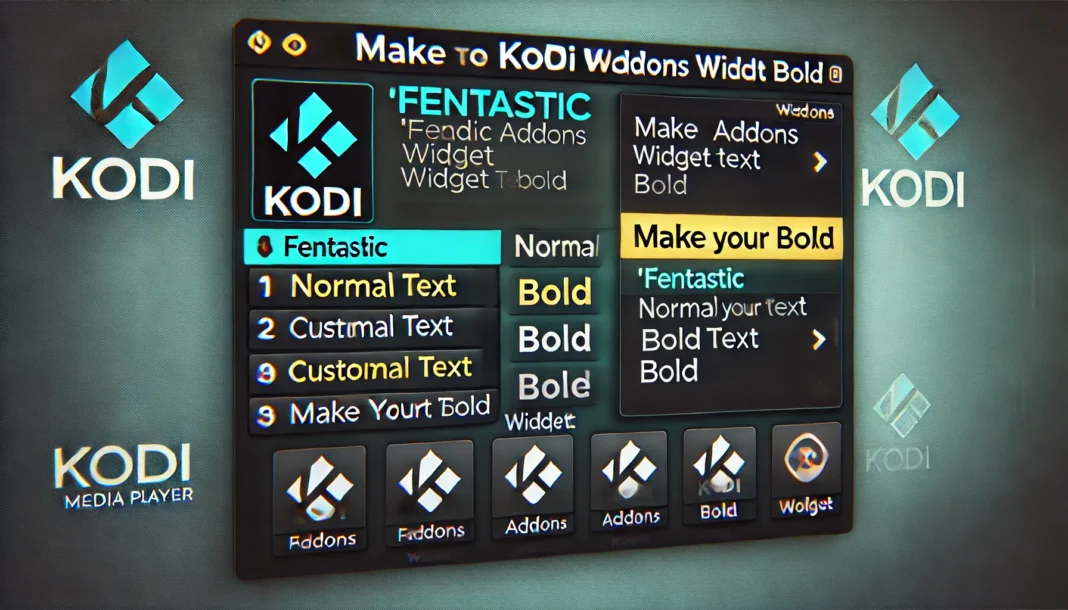 kodi addons fentastic how to make widget text bold