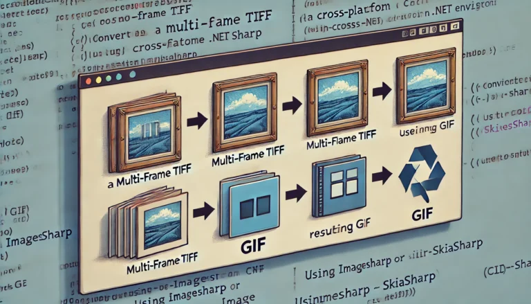 converting multi-frame tiff to gif in cross-platform .net environments