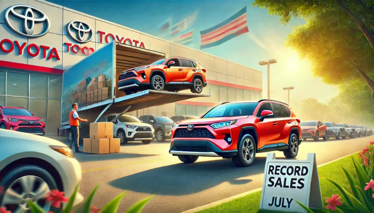 toyota rav4 deliveries hit a new record in july.